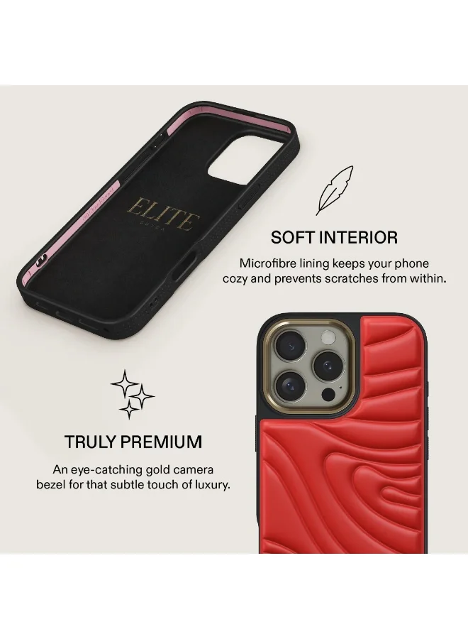 BURGA Case for iPhone 16 Pro Max – Ultra-Soft TPU, TPE, and PC Material with Bouncy Texture, CloudGuard Shock Absorption, Lightweight Build, and Elite-Level Drop Protection,Blush Red