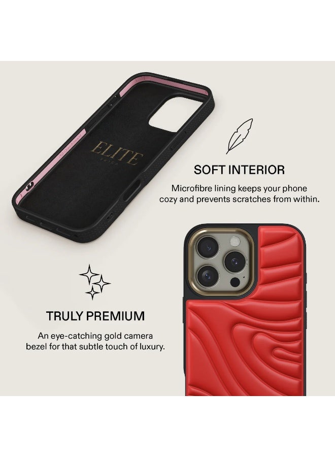BURGA Case for iPhone 16 Pro Max – Ultra-Soft TPU, TPE, and PC Material with Bouncy Texture, CloudGuard Shock Absorption, Lightweight Build, and Elite-Level Drop Protection,Blush Red - Image 4