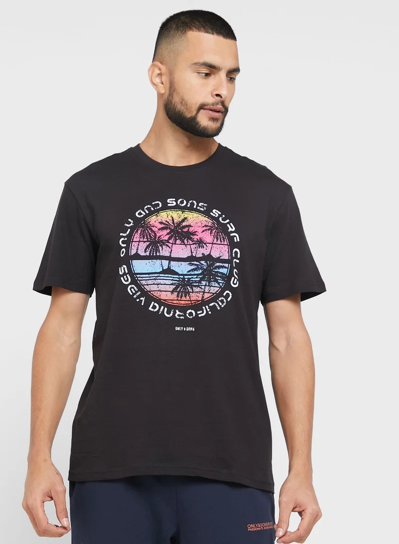 Only & Sons 2 Pack Crew Neck T-Shirt