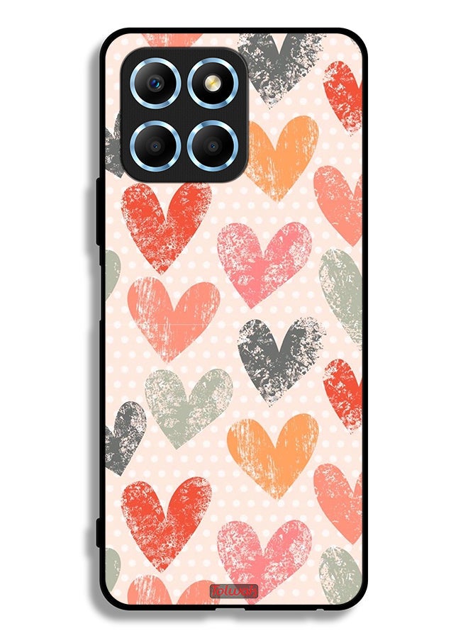 Tolwak Honor X6 Protective Case Cover Hearts Art - Image 2