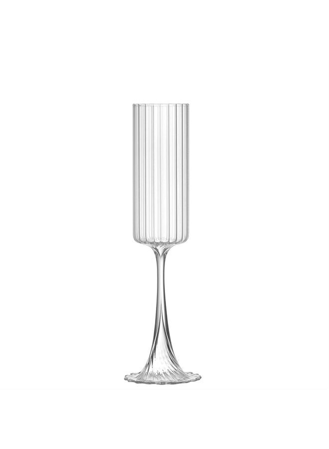 2PCS Fluted Wine Glasses – Big Long Stem Glasses. Unique, Stemmed Glass or Cocktail Vintage Style Drinking (Size : 50) - Image 1