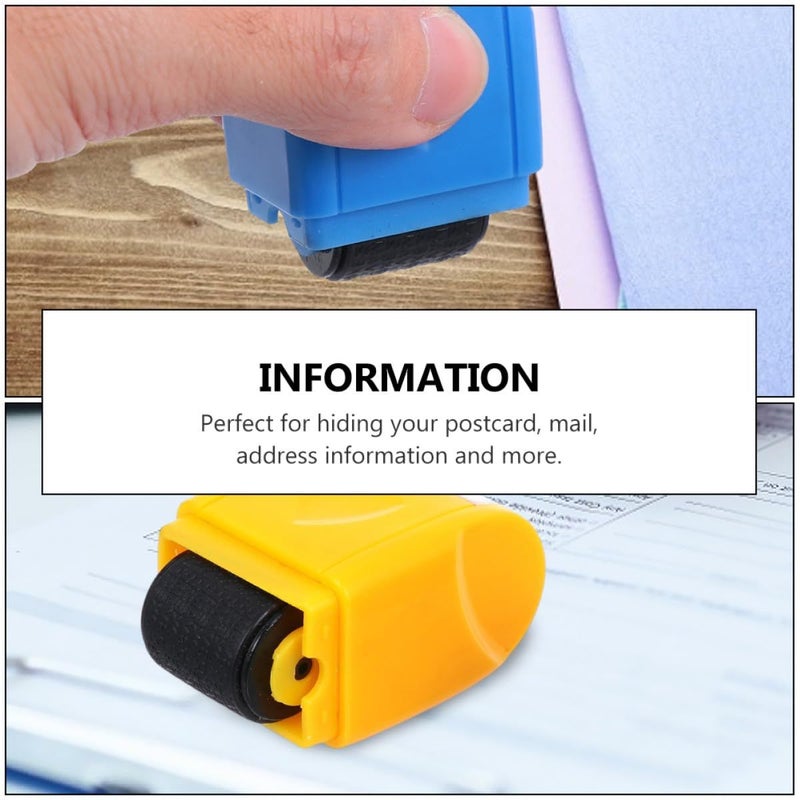 Blue Roller Stamp For Identity Theft Prevention Privacy Protection - Image 5