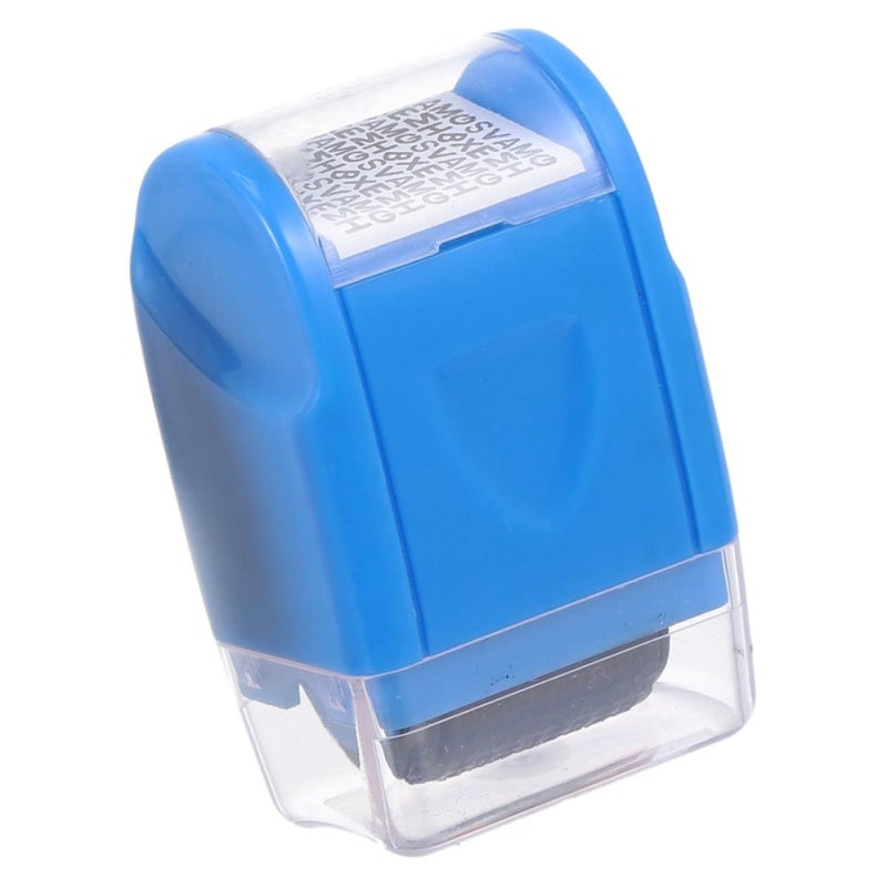 Blue Roller Stamp For Identity Theft Prevention Privacy Protection - Image 2