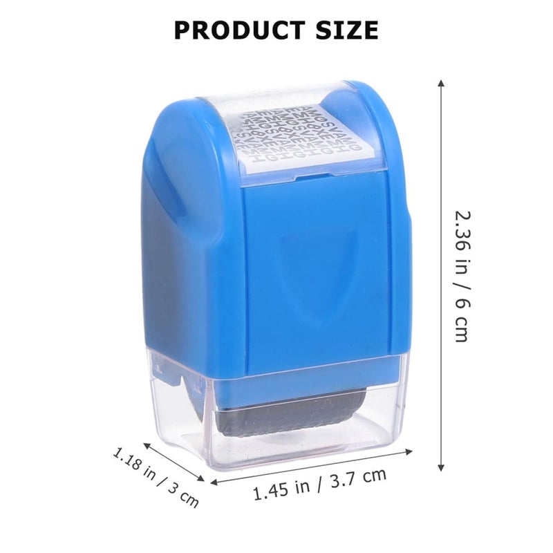 Blue Roller Stamp For Identity Theft Prevention Privacy Protection - Image 3