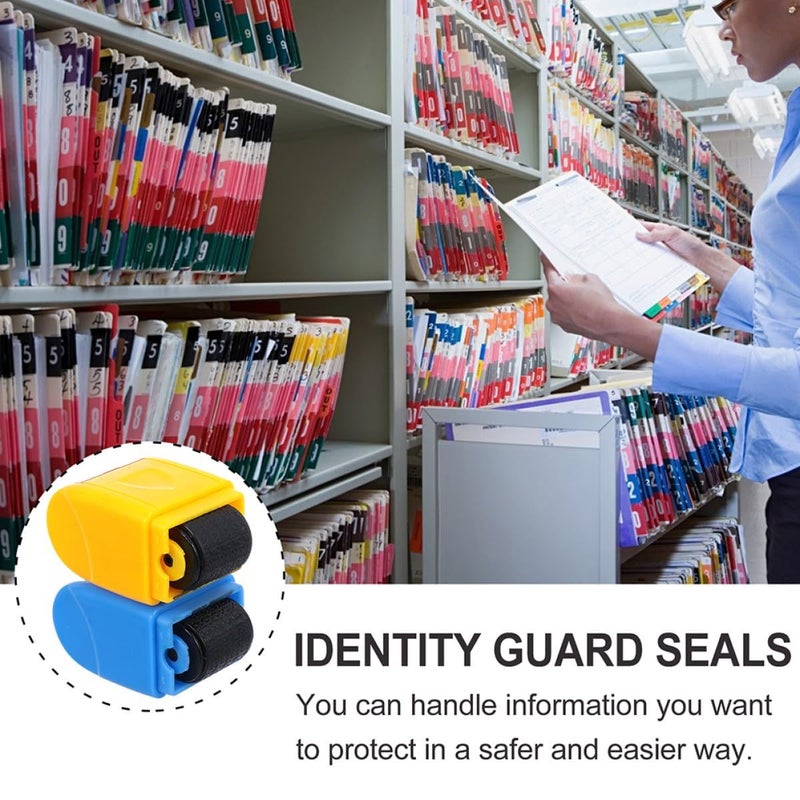 Blue Roller Stamp For Identity Theft Prevention Privacy Protection - Image 4