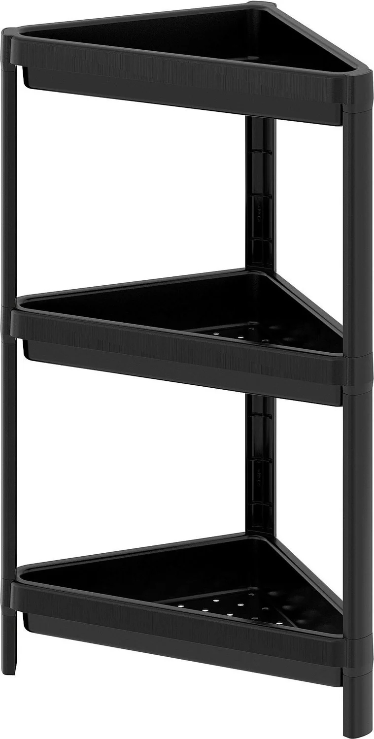 ماشو تريند Mashotrend Omaş Vesken 3 Tier Corner Shelf Black