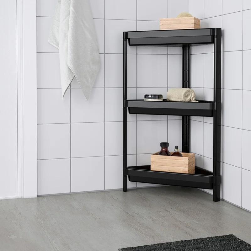 ماشو تريند Mashotrend Omaş Vesken 3 Tier Corner Shelf Black