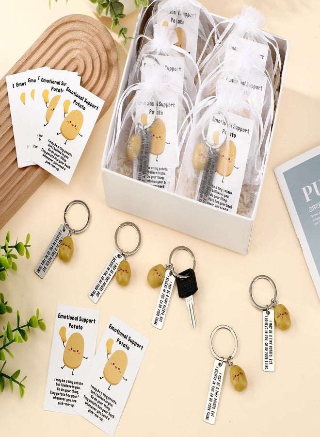 CraftyDream 20 Sets Potato Keychains Bulk Christmas Emotional Appreciation Positive Support Gift for Employee Coworker Teacher Volunteer Team - Image 4