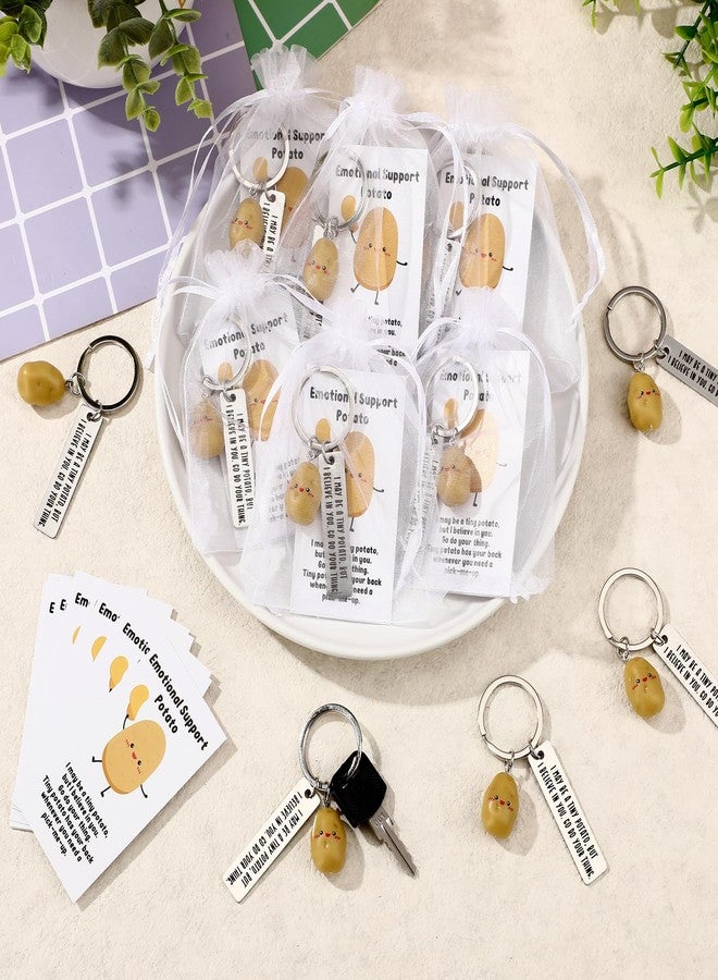 CraftyDream 20 Sets Potato Keychains Bulk Christmas Emotional Appreciation Positive Support Gift for Employee Coworker Teacher Volunteer Team - Image 5