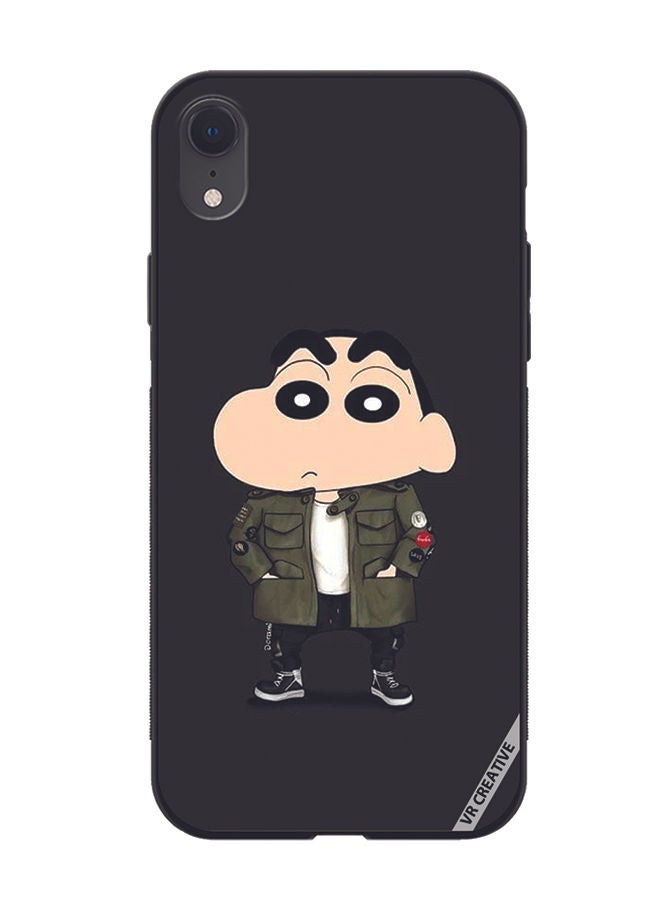 Protective Case Cover For Apple iPhone XR Shinchan Design Multicolour