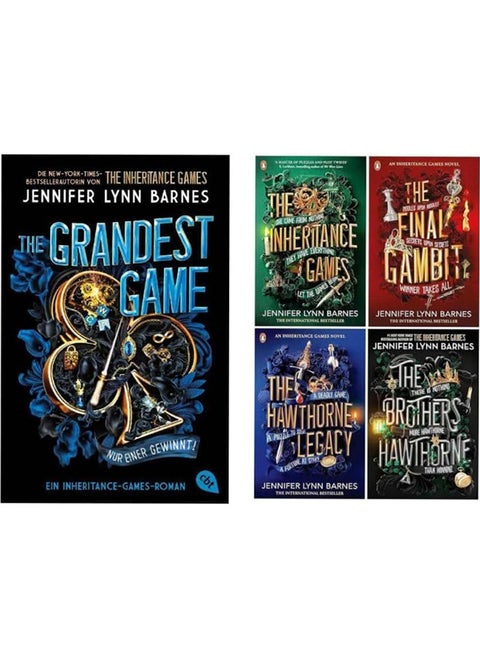 Inheritance Games Series 5 Part Book Set by Jennifer Lynn Barnes (Inheritance Games, Genetics Games, Hawthorn Legacy, The Final Gambit, the brothers hawthorne)