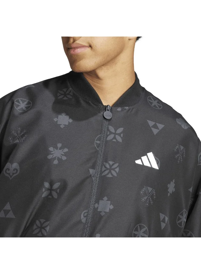 adidas جاكيت تدريب أسود للجنسين من يو كيه إس إيه دبليو جيه كيه مقاس XS