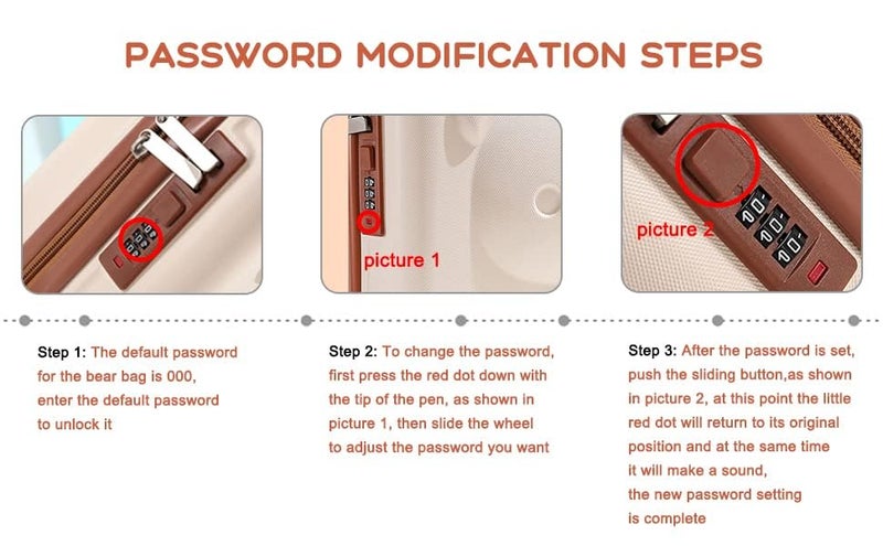 Ncry Mini Suitcase Hard Makeup Case Travel Case Toiletries Women Cartoon Travel Suitcase Storage Bag Cosmetic Case Box Beauty Makeup Case Bag with Lock System - Image 2