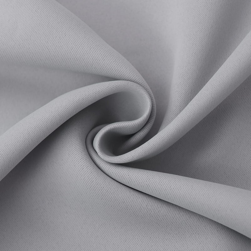 BGment الستائر الفاتحة الرمادية الفاتحة بطول 90 بوصة - غرفة جيب القضيب الستائر النافذة الغامق لغرفة نوم غرفة المعيشة 2 لوحات 52 × 90 بوصة - Image 5