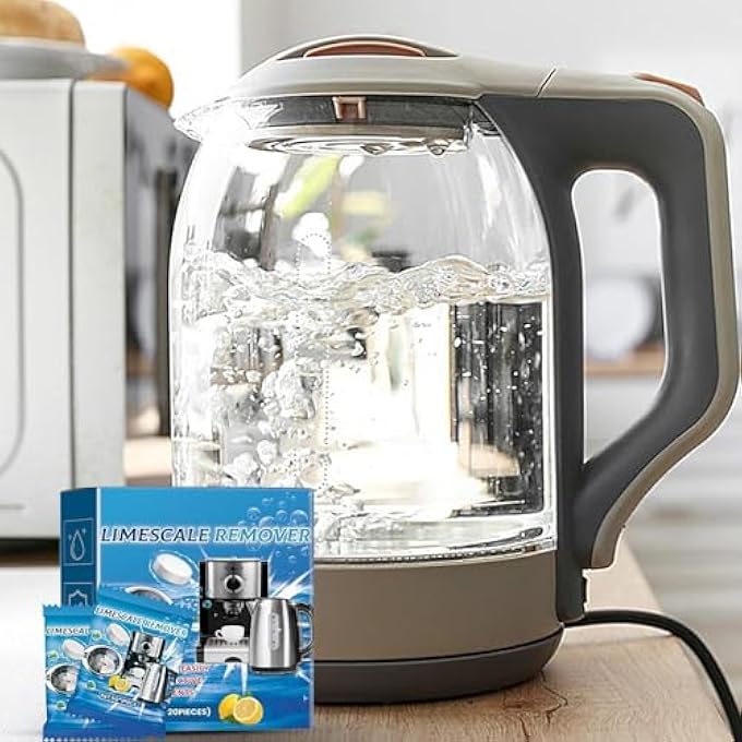 كاست ويف أقراص تنظيف الترسبات الكلسية من الشاي، منظف أكواب ماكينة القهوة الفوارة، يزيل البقع الصعبة من أواني الشاي والأكواب وزجاجات المياه، أقراص إزالة الترسبات الكلسية متعددة الأغراض، عبوة من 20 قرصًا - Image 3