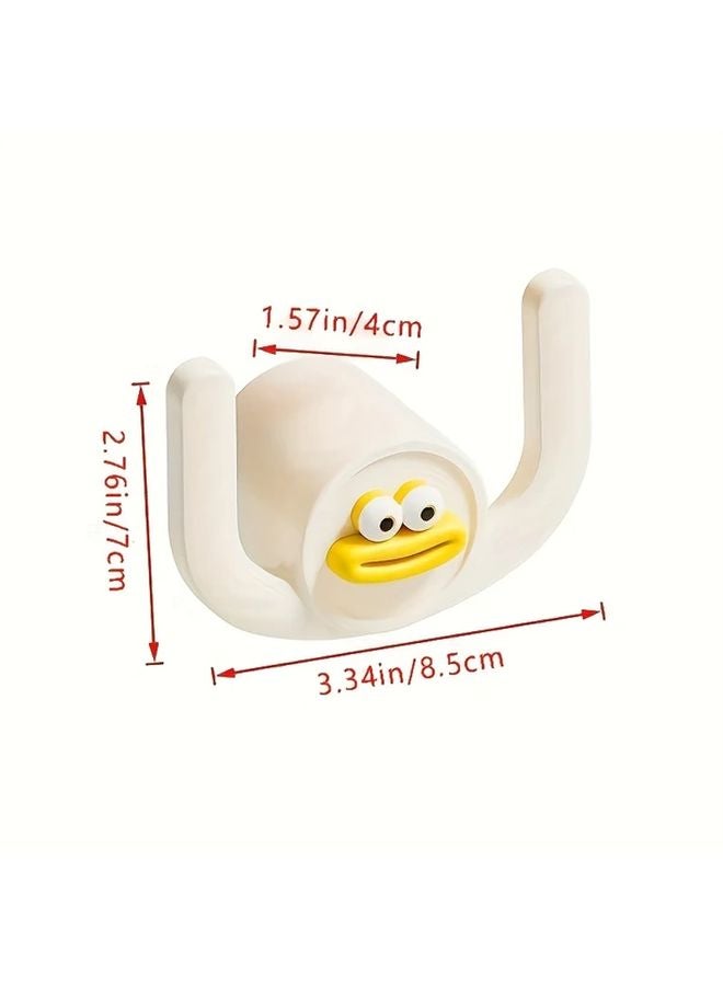 Yellow Adhesive Slipper Hook No Drill Wall Mounted Organizer For Bathroom - Image 5