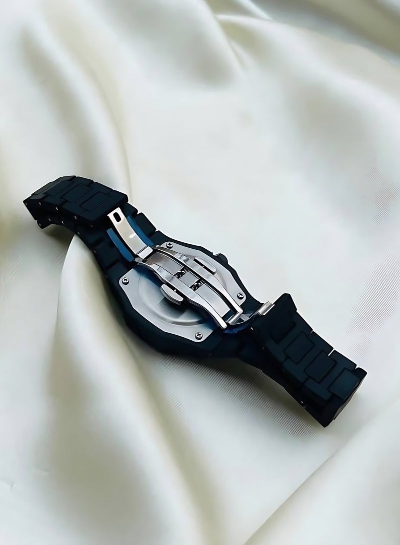 Ocarbone Men's Watch - Dark Black - Arabic Numerals - Water Resistant - Image 2