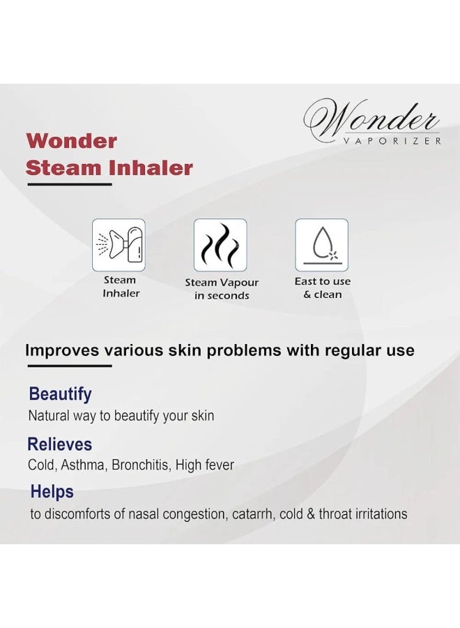 Wonder Best Selling | Steam Inhaler Sauna Vaporizer For Blackheads Removal Cold Cough Rejuvenate Skin | Cold and Cough | For Facial Treatment | For all type of skin  - Image 4