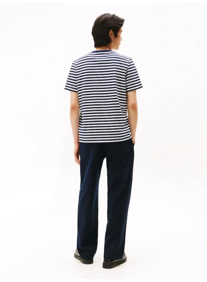 TOMMY HILFIGER Stripe Patch Pocket Crew Neck T-Shirt