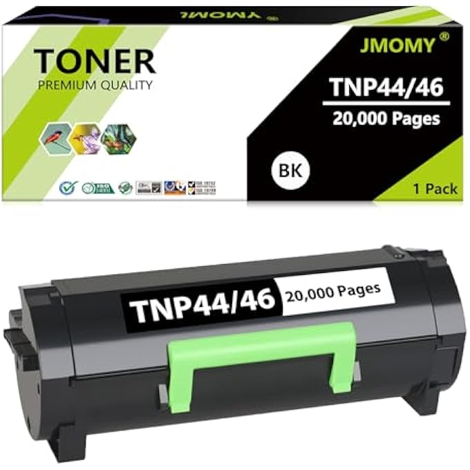 TNP44 TNP46 REMANUFACTURED TONER CARTRIDGE REPLACEMENT FOR KONICA MINOLTA TNP 44 TNP-44 TNP 46 TNP-46 A6VK01F A6VK01W WORK WITH FOR BIZHUB 4050 4750(20,000 PAGES, 1 PACK) - Image 1