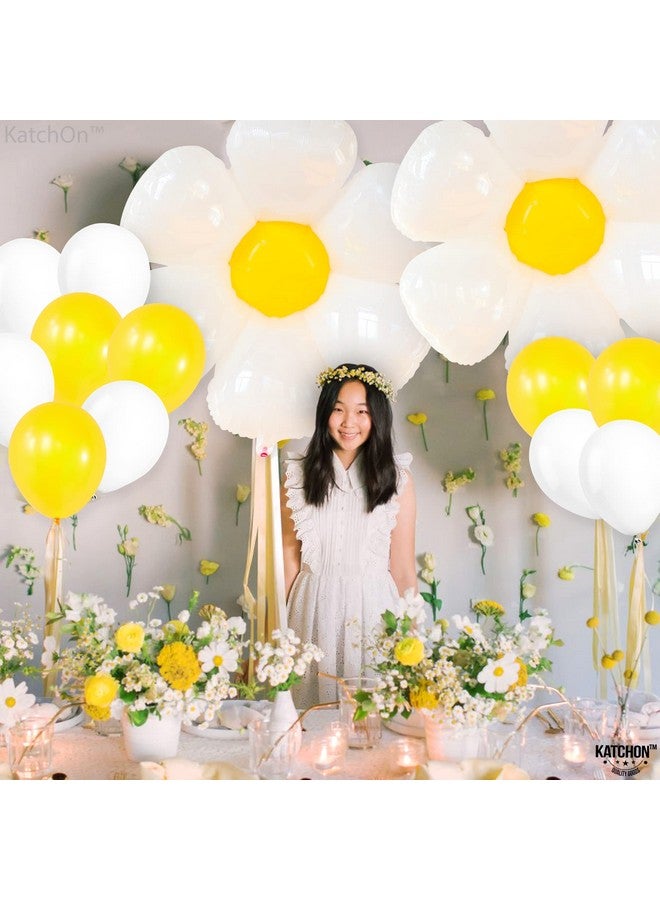 KatchOn, Giant Daisy Balloons - 45 Inch, Pack of 18 | Flower Balloons | Daisy Party Decorations | Groovy One Balloons | Daisy Birthday Party Decorations | Groovy Balloons | Daisy Party Supplies - Image 5