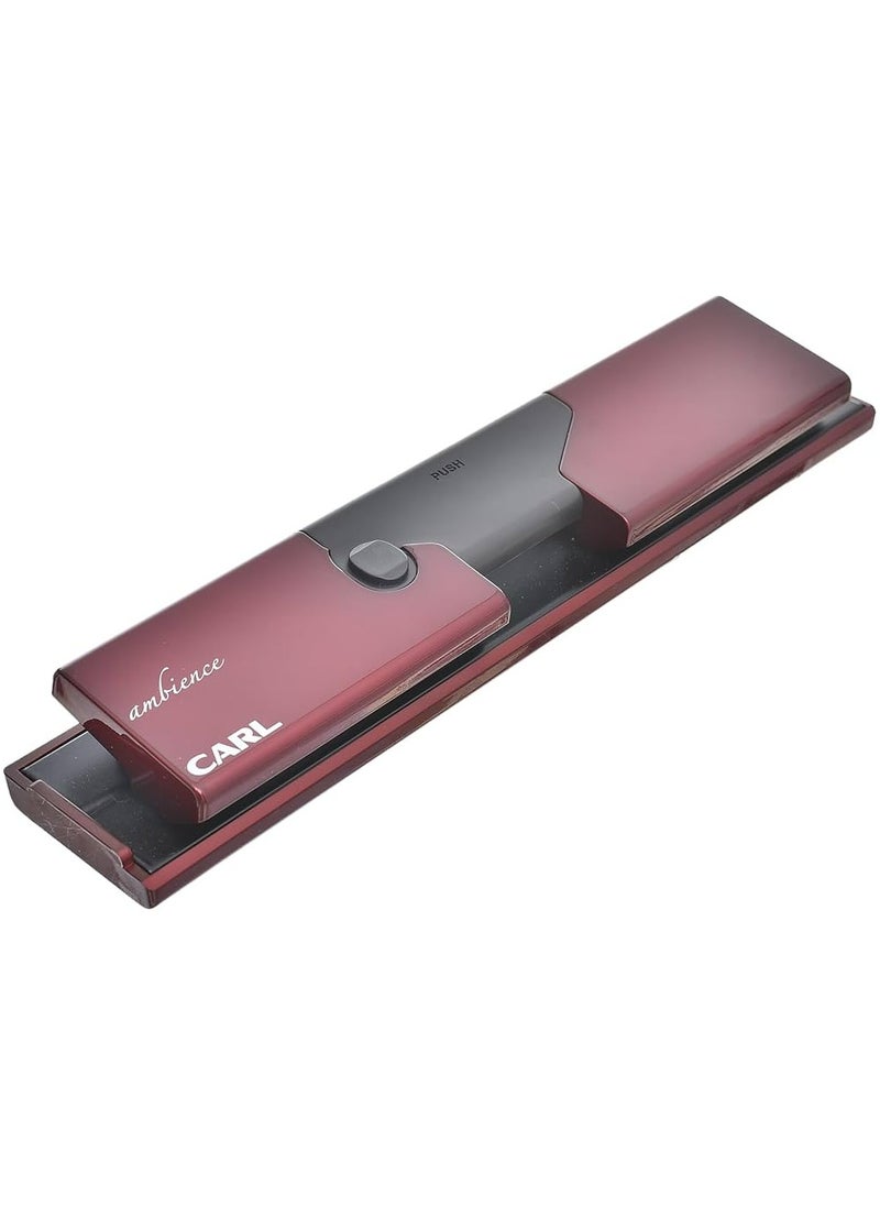 CARL Carl AB-435 Metal Desk Paper Punch, 20 Sheet Capacity, 2 Holes, Red, Industrial Style  - Image 3