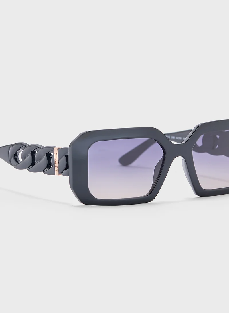 جس Square Oversized Sunglasses