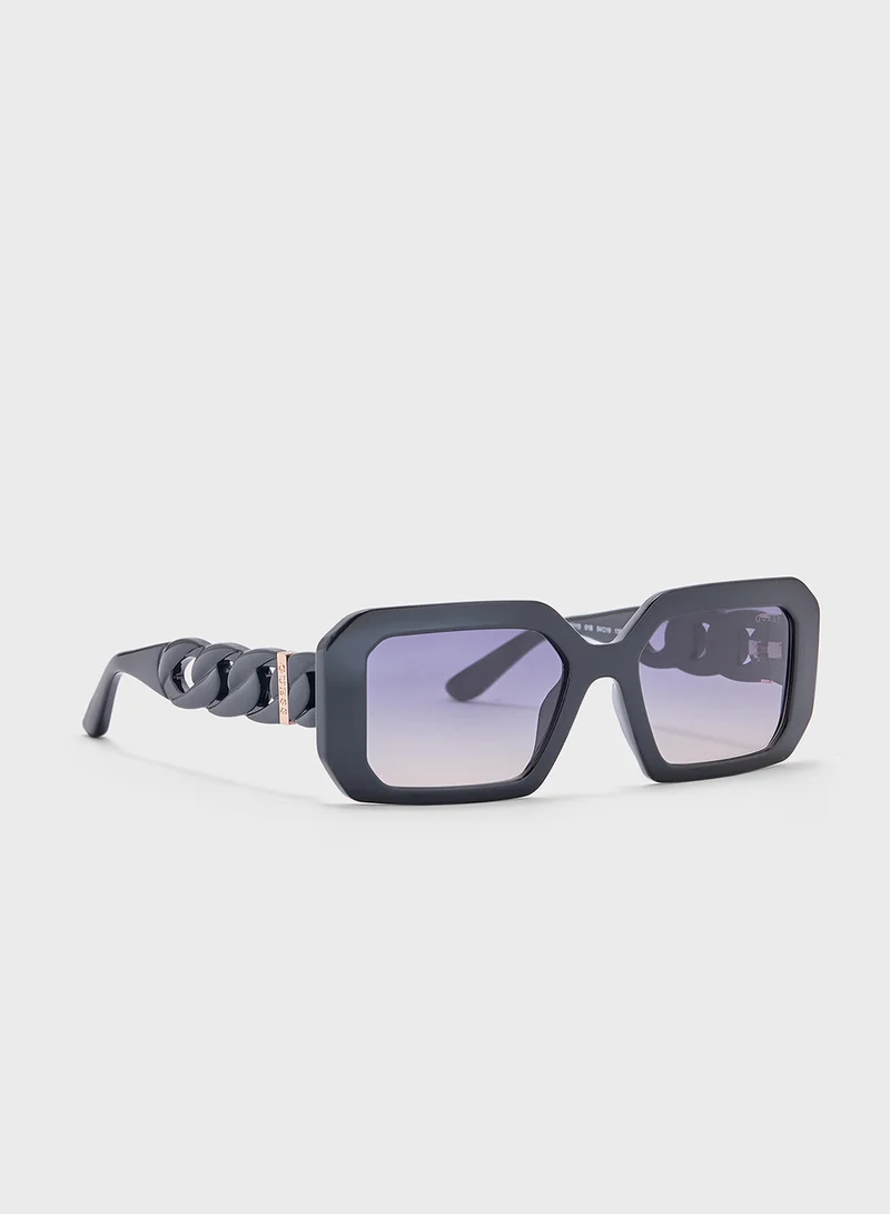 جس Square Oversized Sunglasses