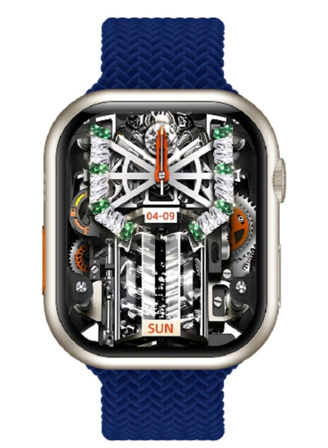 AROAQ Z81 Pro Max Smart Watch 2.1 Inch HD Display with Compass, NFC, Fitness Tracker, Bluetooth Calling, Waterproof – For Men & Women , Blue - Image 2