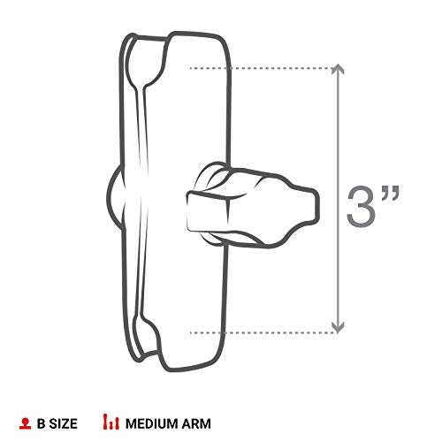RAM Mounts RAP-B-132B-201U Level Cup 16oz Drink Holder with Double Socket Arm with Medium Arm Compatible with RAM B Size 1" Ball Components - Image 5