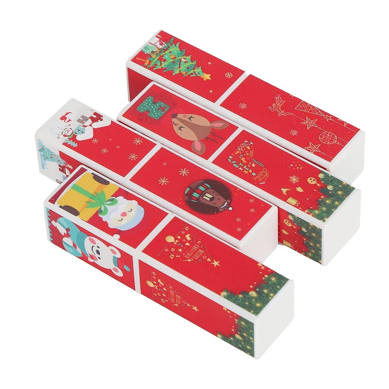ZJchao Christmas style empty lipstick tube, 4pcs DIY lip balm container with tight lid, for lipsticks body balms crayons - Image 1