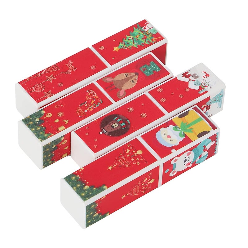 ZJchao Christmas style empty lipstick tube, 4pcs DIY lip balm container with tight lid, for lipsticks body balms crayons - Image 4