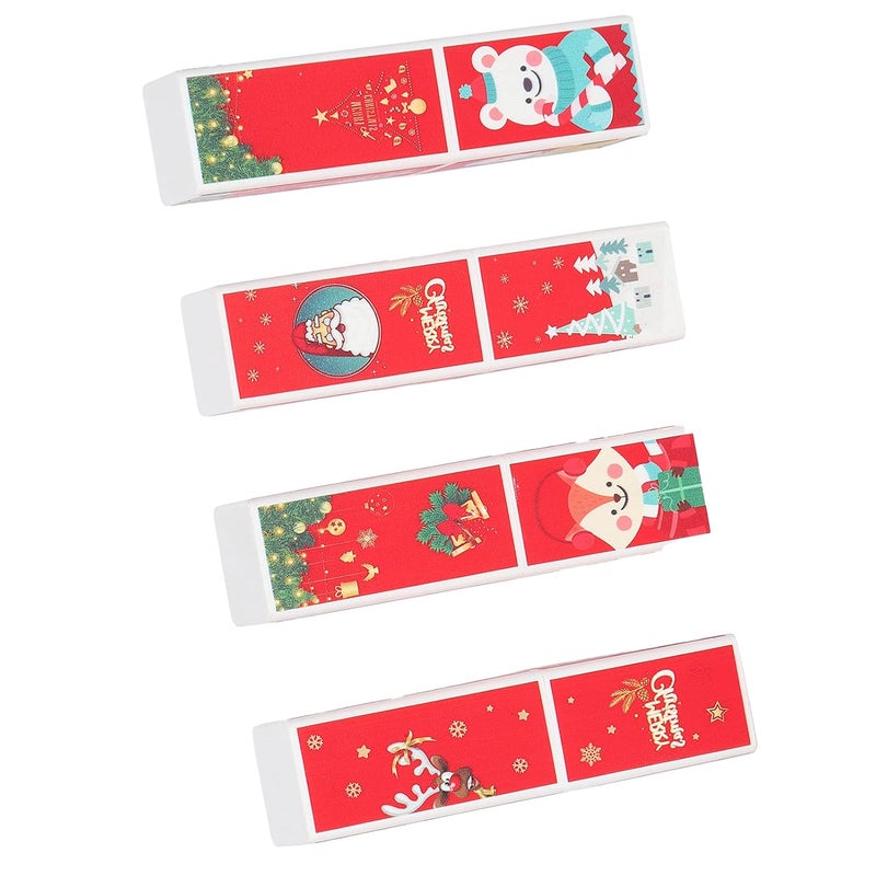 ZJchao Christmas style empty lipstick tube, 4pcs DIY lip balm container with tight lid, for lipsticks body balms crayons - Image 2