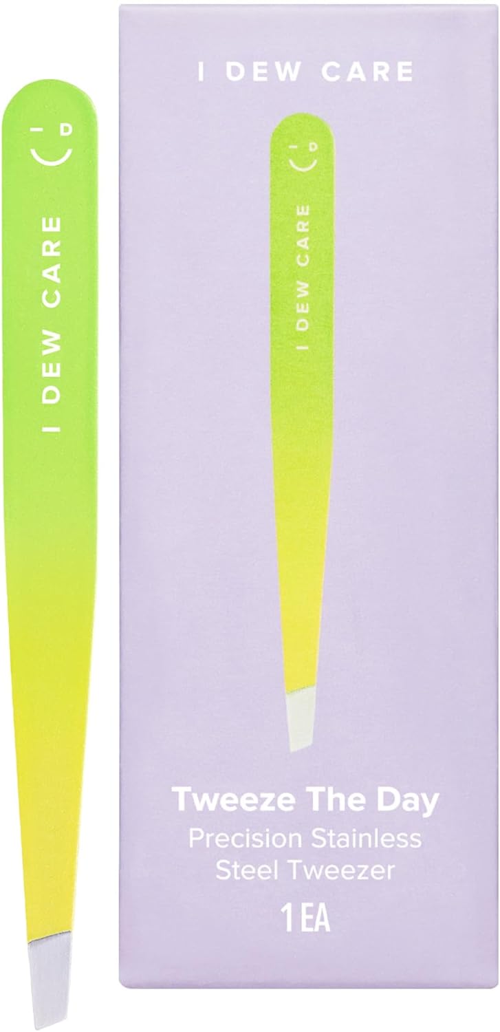 I DEW CARE Facial Tool  Tweeze The Day  Tweezers for Women Precision Stainless Steel Professional Facial Hair Beauty Tool Splinter Strong Eyebrow Hair Remover Ingrown Hair 1 Count