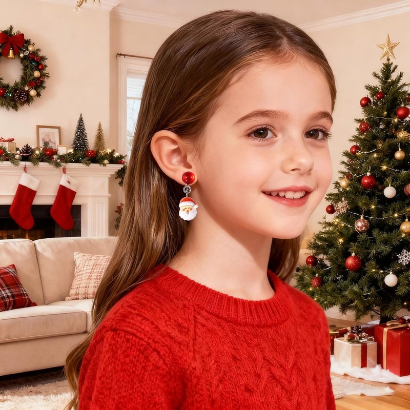 PinkSheep Clip On Earrings for Little Girls, Bling Rainbow Earrings for Kids Party Favor - Image 2