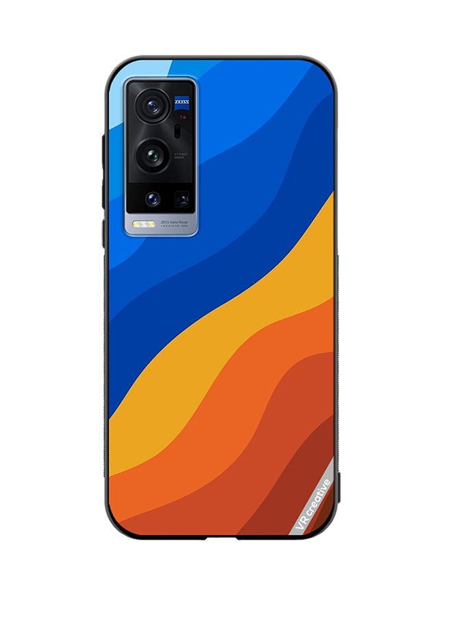 VR CREATIVE Protective Case Cover For Vivo X60 Pro Plus Multicolor Waves Design - Image 1