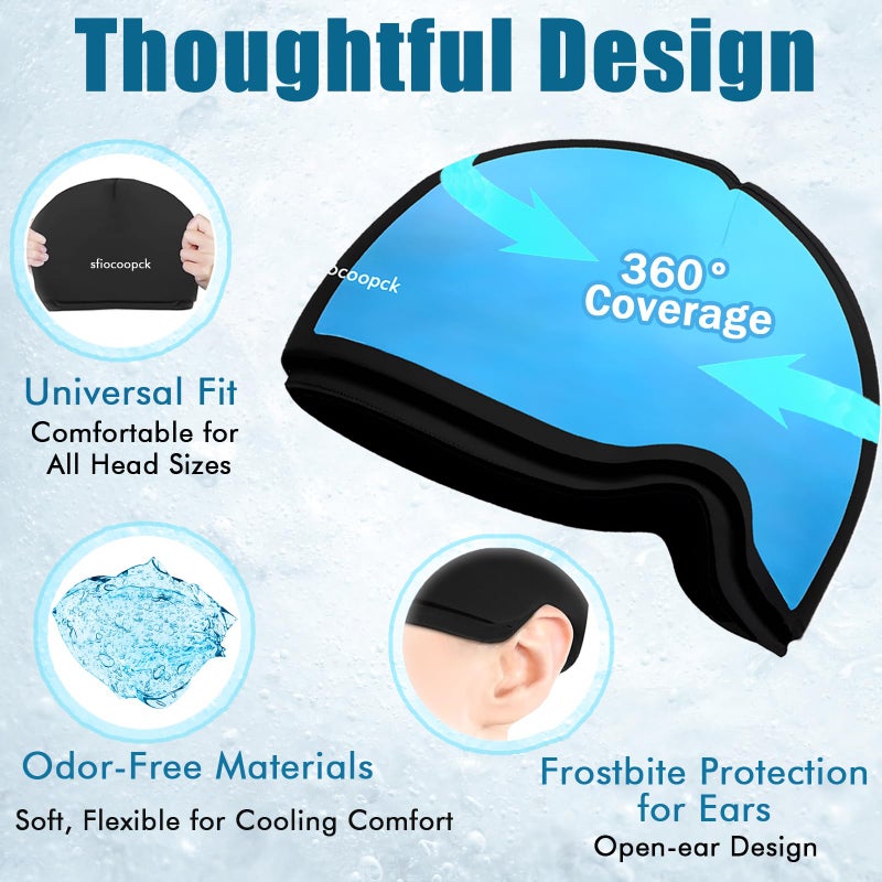 sfiocoopck 2 Packs Cold Cap for Chemotherapy Patients, Chemo Care Package for Women and Men, Migraine Ice Cap, Ice Hats for Migraines, Head Cooling Cap for Headachï¼ŒCooling Hat for Stress Relief, Cold Compress - Image 4