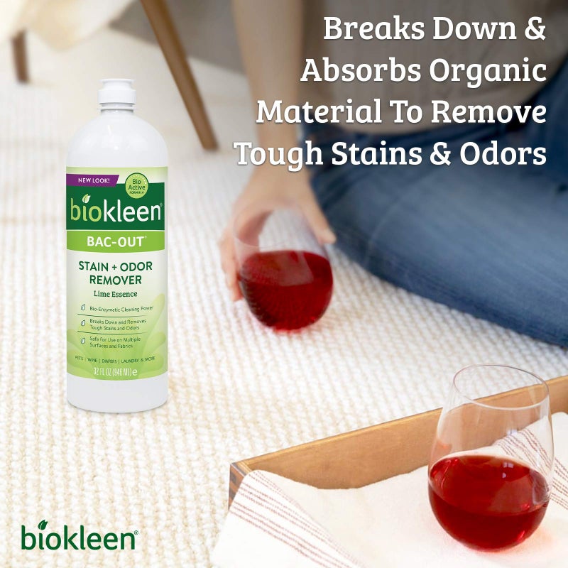 Biokleen Bac-Out Stain+Odor Remover, Destroys Stains & Odors Safely, for Pet Urine, Laundry, Diapers, Wine, Carpets, & More, Eco-Friendly, Non-Toxic, Plant-Based, 32 Ounces - Image 2