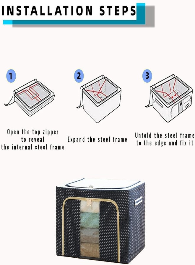 PRAMANTA Wardrobe Shelf Organizer Shelves Basket Storage Bin Cloth Organizer for Storage - Foldable Storage Boxes for Organizing Clothing, Sheets, Toys, Books (1Pcs) - Image 4