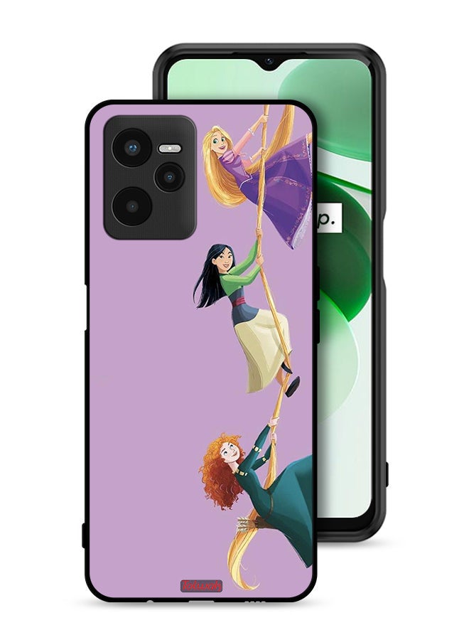 Tolwak Realme C35 Protective Case Cover Girls Climbing Art - Image 1