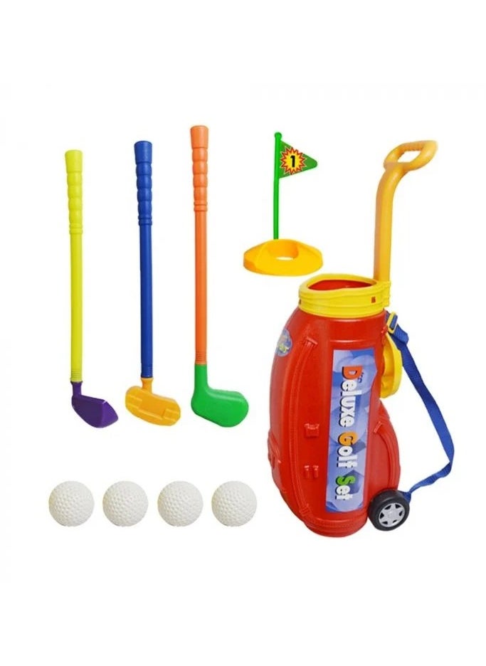 King Sport Golf Play Set with Plastic Bag, 2 Clubs, 1 Putter, 4 Balls, Putting Cup Indoor or Outdoor Use for Toddlers Boys and Girls  - Image 2