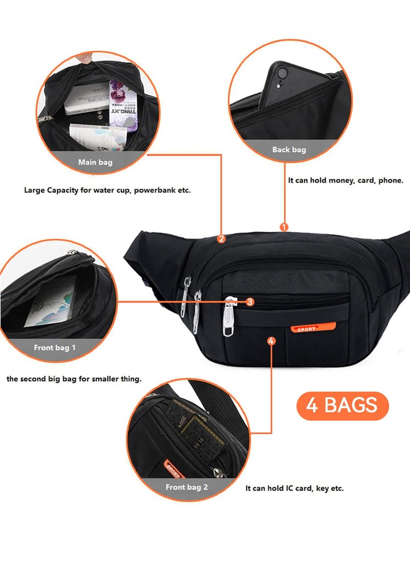 Generic - Waist Pack for Running,Crossbody Pack for Men&Women,Large Waist Bag & Hip Bag with Adjustable Strap for Outdoors Workout Traveling Casual Running Hiking Cycling - Image 1