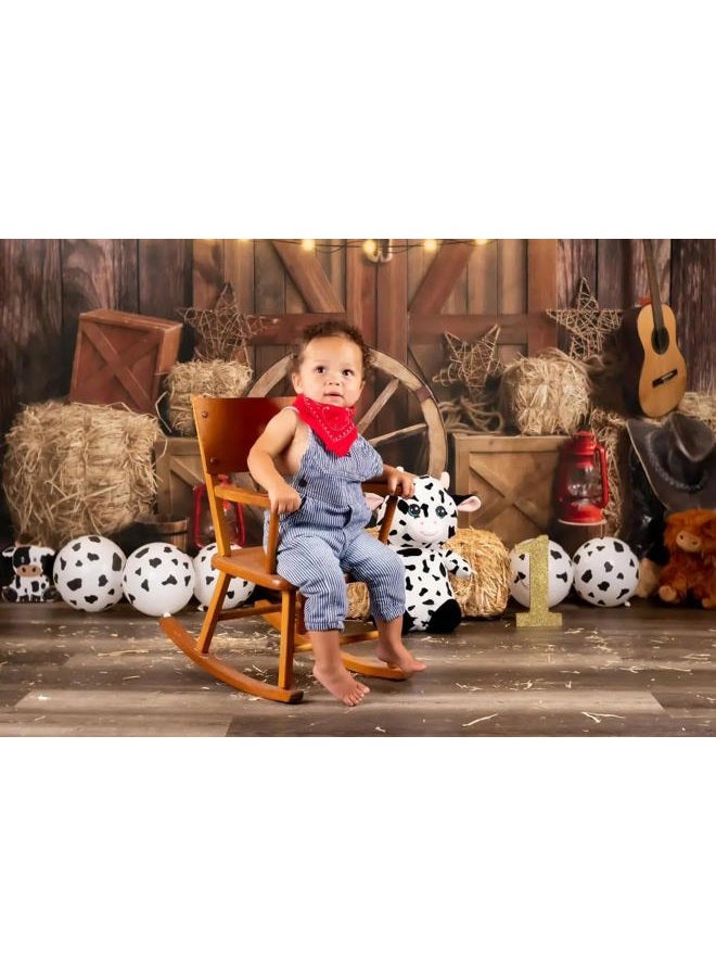 Kate Western Cowboy Backdrop Western Party Decorations Barn Door Wooden Rodeo Photography Background, 7x5ft - Image 2