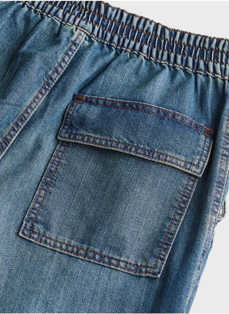 H&M High Waist Denim Pants