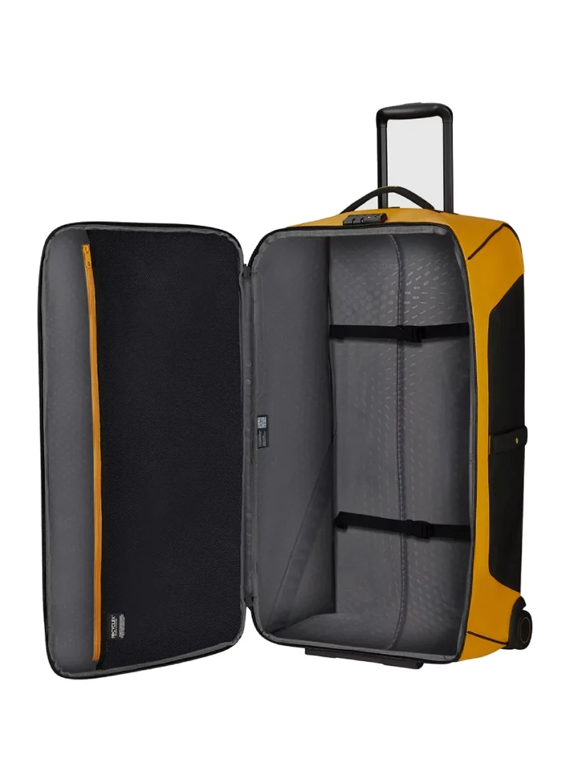 Samsonite  Ecodiver Wheeled Duffle Bag 79 cm / 29 inch, Yellow|Reflective Pattern|TSA Lock|ID Tag|Spacious Interior|Water Repellent Material|Recyclex Material Technology - 2 Years International Warranty  | Best Price UAE