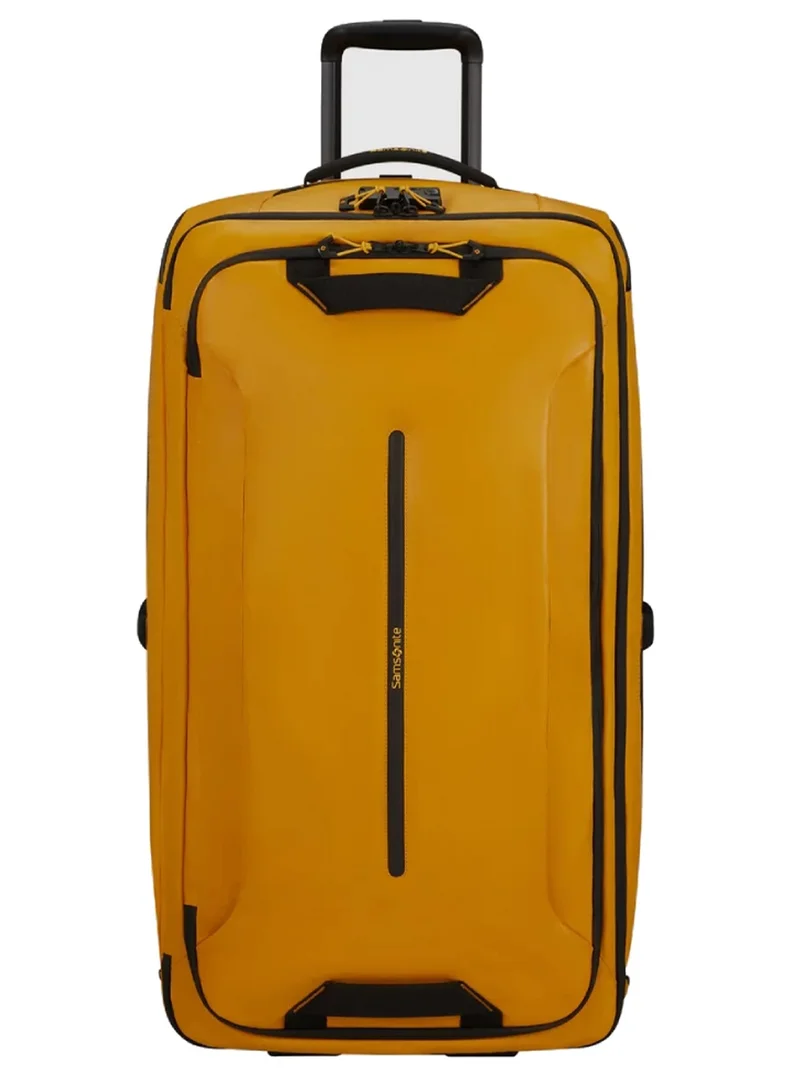 Samsonite  Ecodiver Wheeled Duffle Bag 79 cm / 29 inch, Yellow|Reflective Pattern|TSA Lock|ID Tag|Spacious Interior|Water Repellent Material|Recyclex Material Technology - 2 Years International Warranty  | Best Price UAE