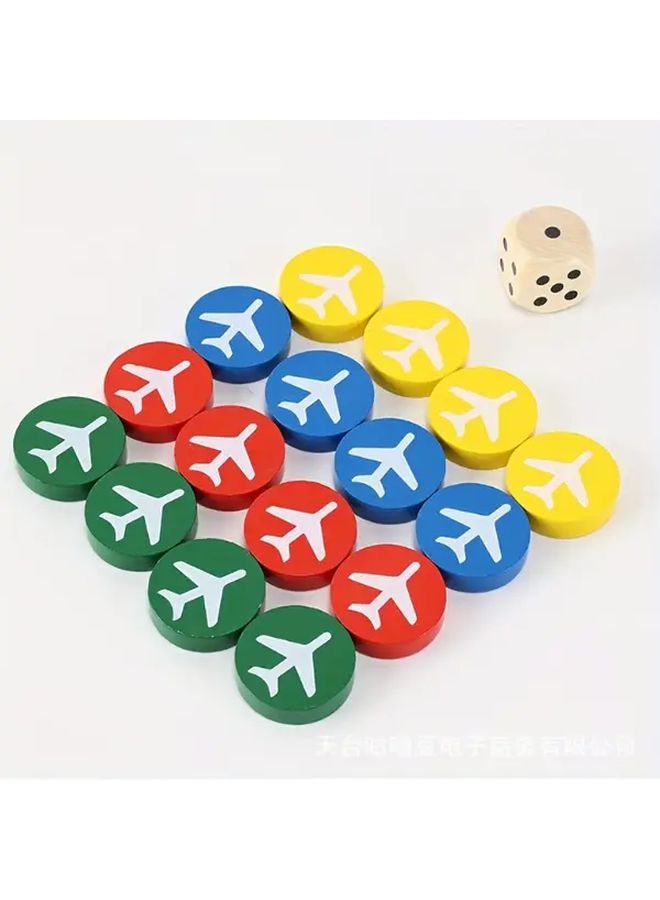 17pcs Natural Wood Game Pieces Set With 1 Wooden Die 0 78in Board Game Accessories - Image 4