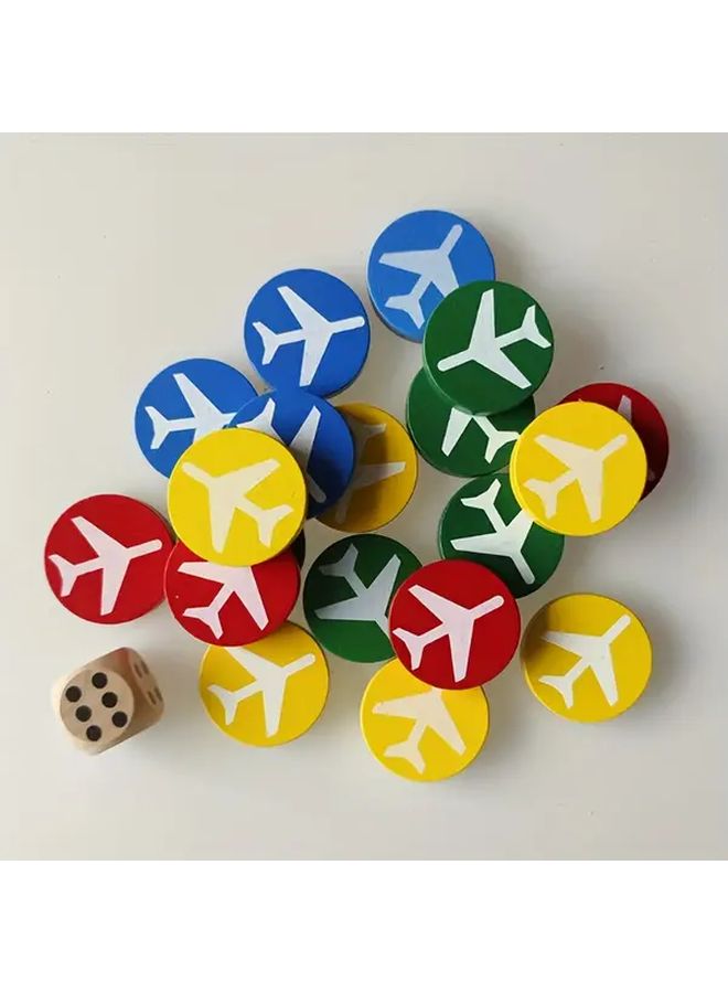 17pcs Natural Wood Game Pieces Set With 1 Wooden Die 0 78in Board Game Accessories - Image 5