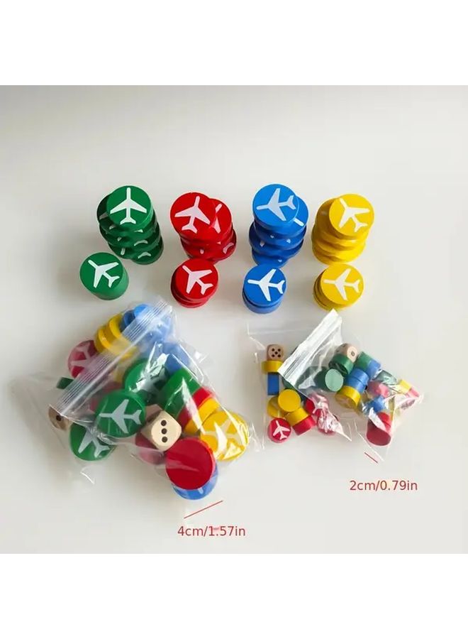 17pcs Natural Wood Game Pieces Set With 1 Wooden Die 0 78in Board Game Accessories - Image 3