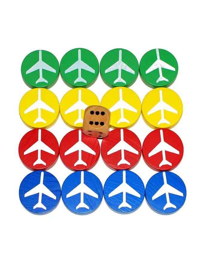 17pcs Natural Wood Game Pieces Set With 1 Wooden Die 0 78in Board Game Accessories - Image 1
